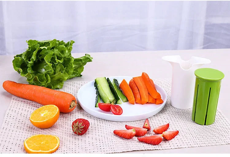 Kitchen Gadget Accessories Vegetable Cutters Fruit Kitchen Cucumber Carrot Divider Strawberry Slicer Splitter