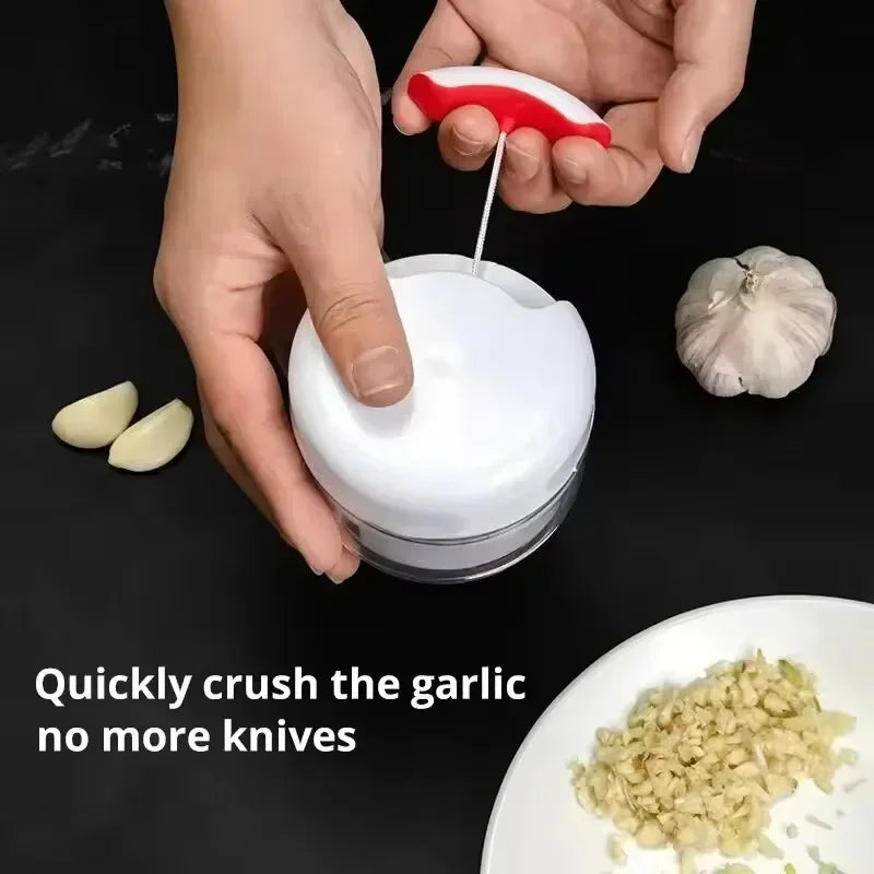 Kitchen Gadgets: Hand Pull Type Garlic Blender, Manual Garlic Masher, Braised Minced Garlic, Vegetables and Meat Grinder