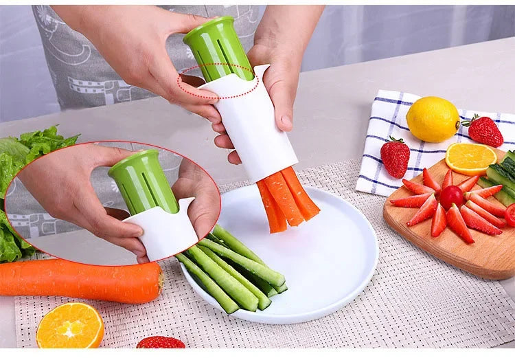 Kitchen Gadget Accessories Vegetable Cutters Fruit Kitchen Cucumber Carrot Divider Strawberry Slicer Splitter